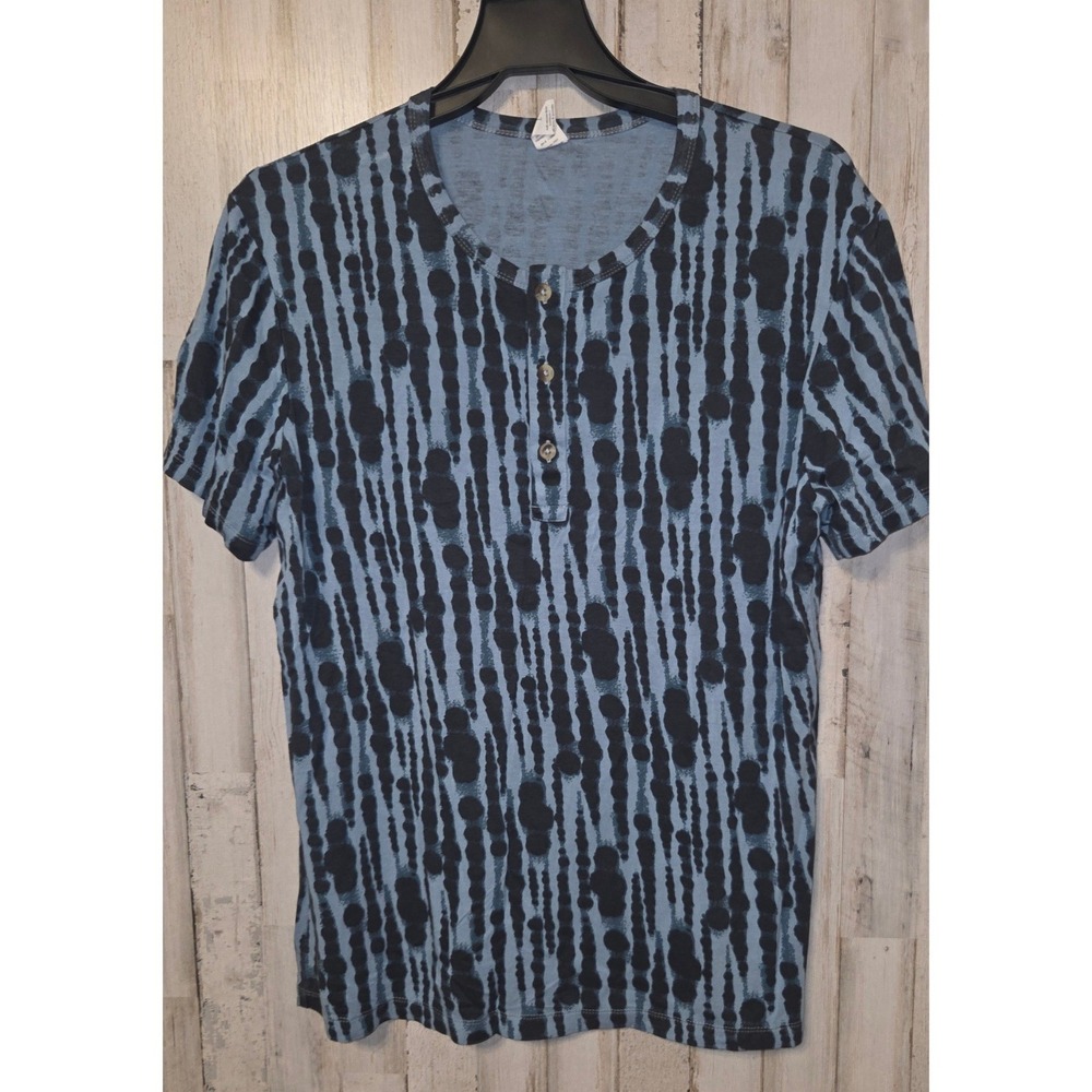 EUC Kate Quinn size L Stretch Henley Shirt Top Short sleeve Bamboo Viscose